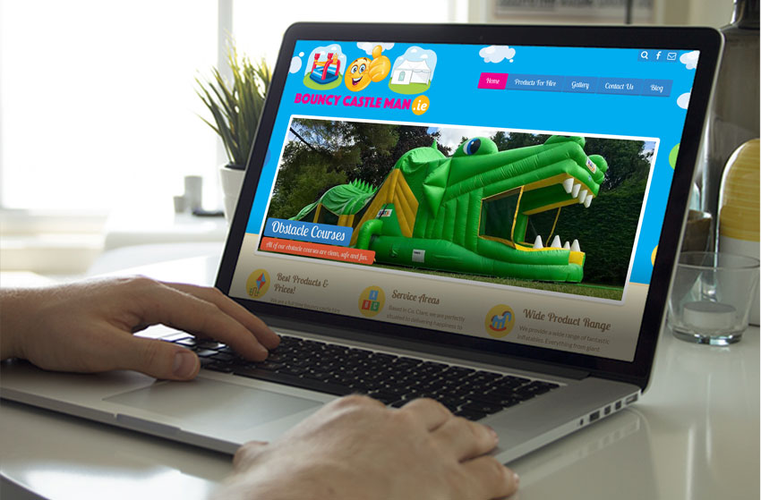 Bouncy Castle Man website design