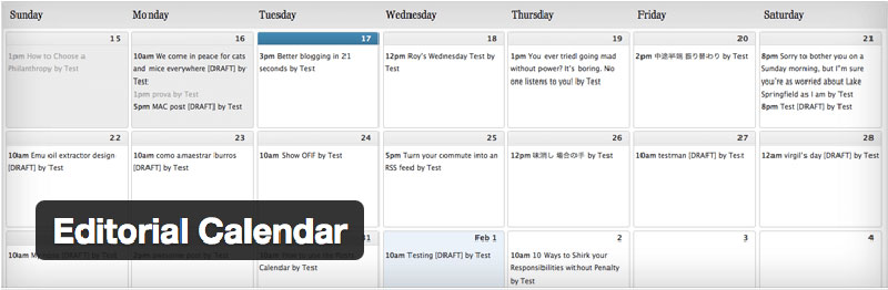 Editorial Calendar WordPress Plugin