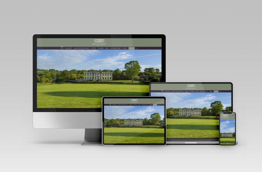 Ballynatray House & Estate web design