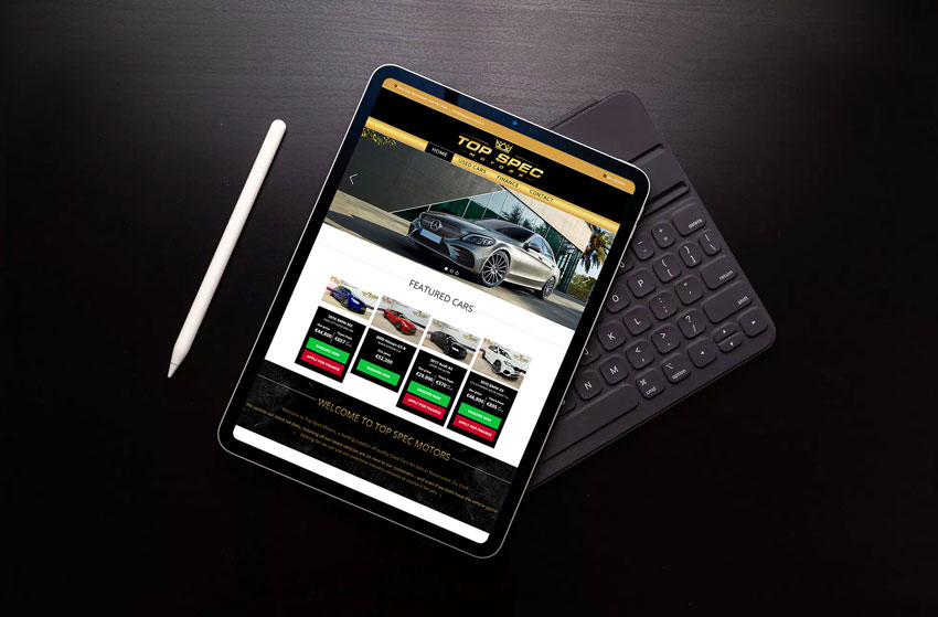 Top Spec Motors website design