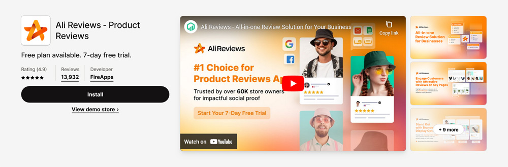Ali Reviews Shopify reviews app