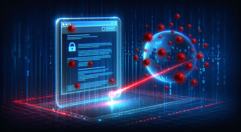 Malware scanner detecting and removing malicious code from a website