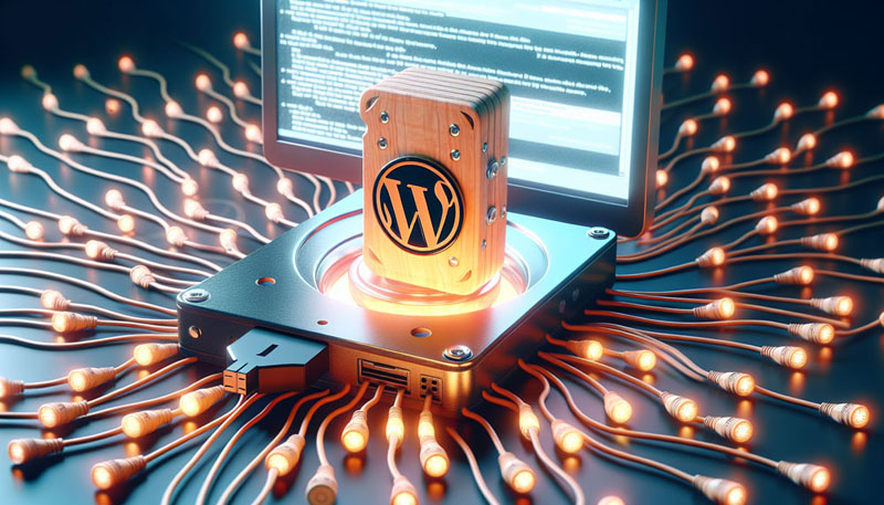 WordPress website data being backed up